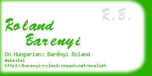 roland barenyi business card